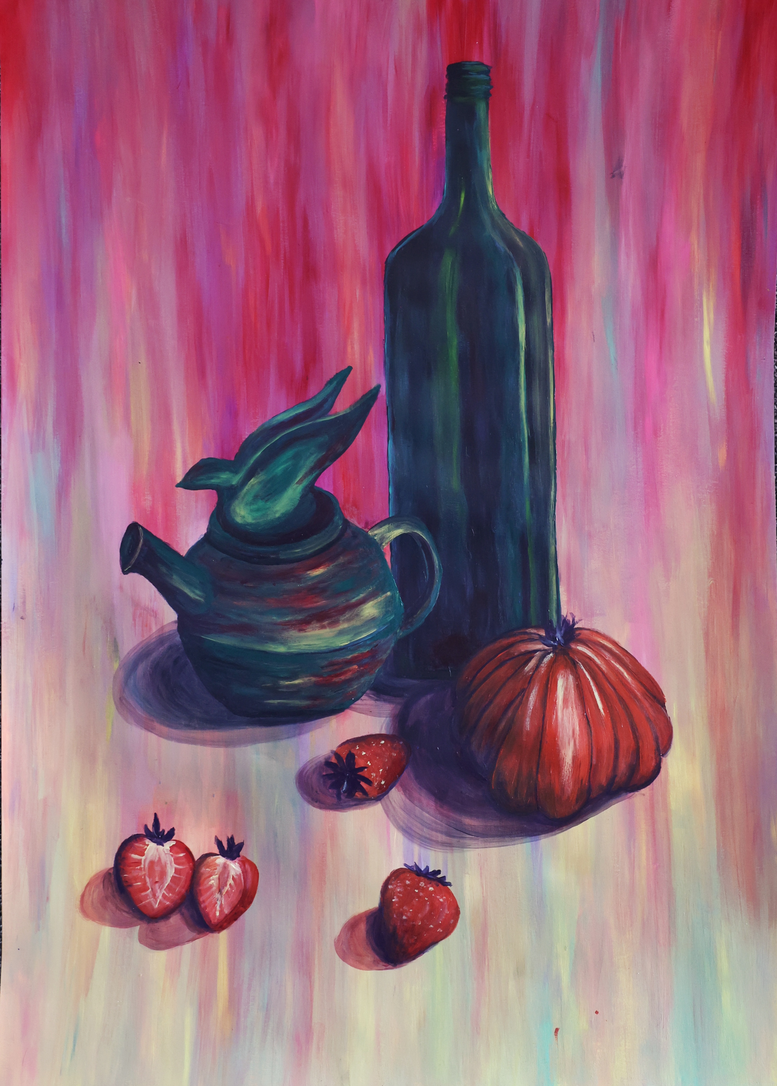 strawberry arrangement painting