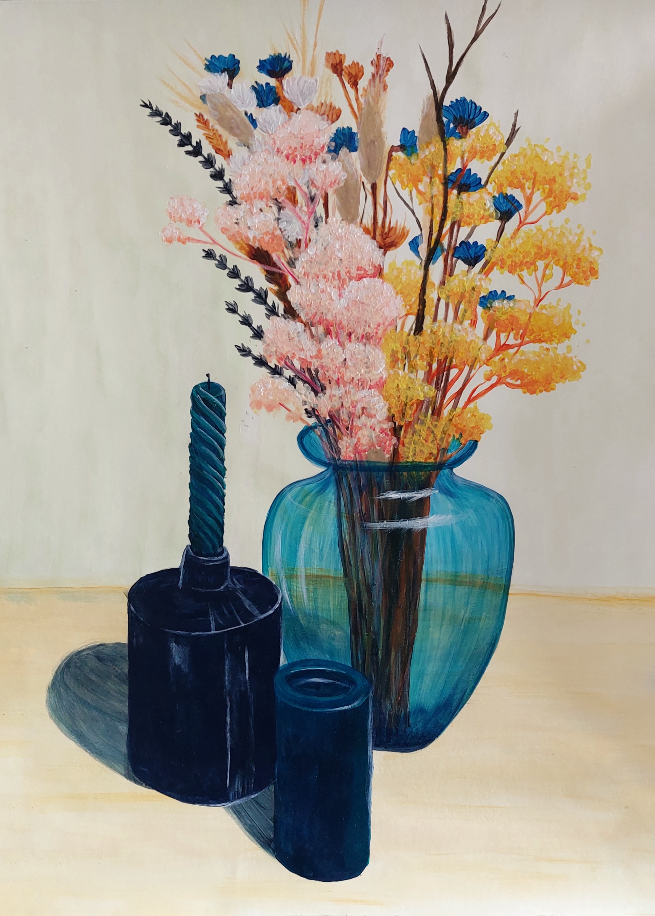 blue vase painting